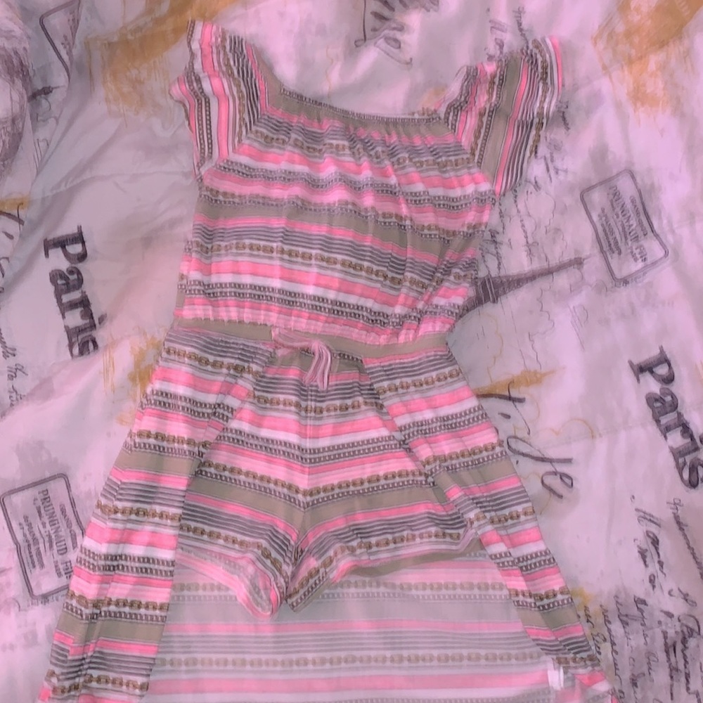 Pink and white dressy short set by baby phat
